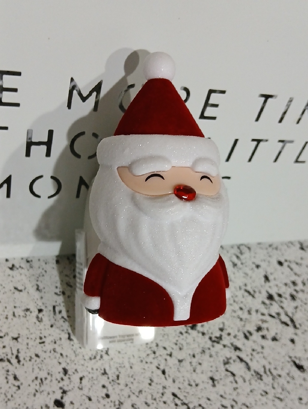Santa Figurine Wallflowers Plugr Red and White Holiday Decor